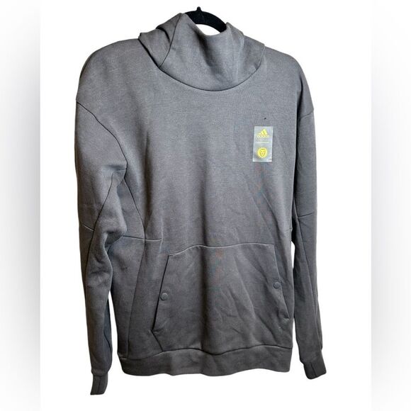 NWOT ADIDAS Men’s Black Logo Pull Over Hoodie Sweatshirt- Size Small - Picture 1 of 6